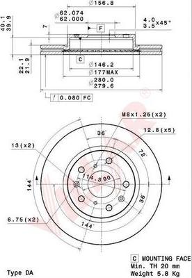 Villar 628.2201 - Disque de frein cwaw.fr