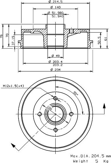 Villar 627.0115 - Tambour de frein cwaw.fr