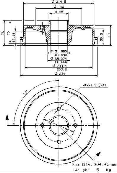 Villar 627.0118 - Tambour de frein cwaw.fr