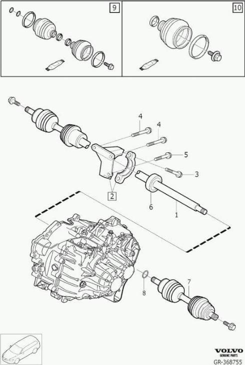 Volvo 31256019 - Joint-soufflet, arbre de commande cwaw.fr