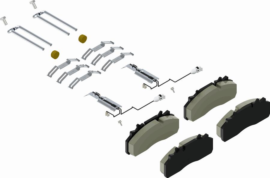 WABCO 12 999 791 - Kit de plaquettes de frein, frein à disque cwaw.fr