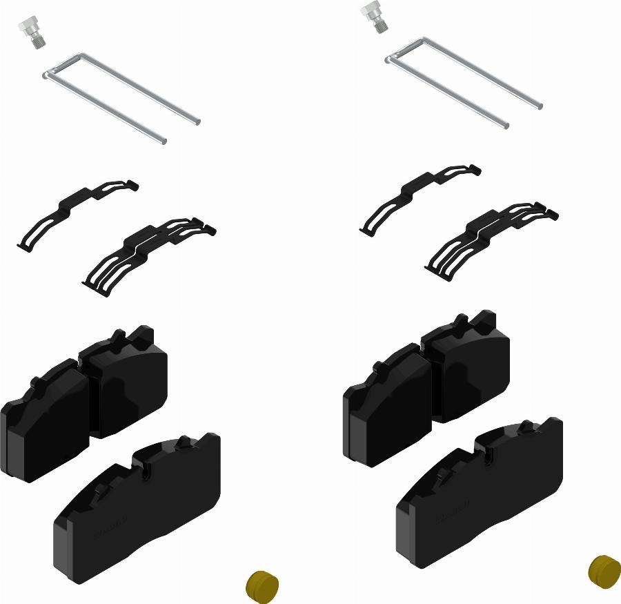 WABCO 12 999 782 - Kit de plaquettes de frein, frein à disque cwaw.fr