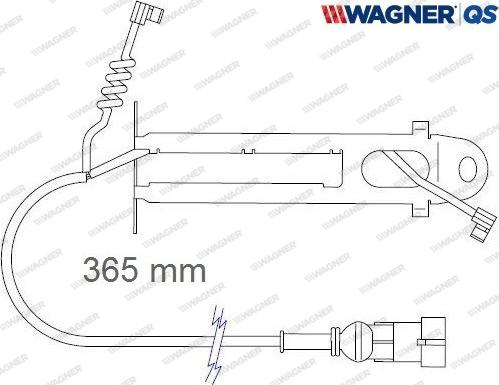 Wagner 587044W - Contact d'avertissement, usure des plaquettes de frein cwaw.fr