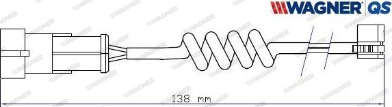 Wagner 587042W - Contact d'avertissement, usure des plaquettes de frein cwaw.fr