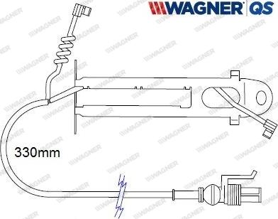 Wagner 587056W - Contact d'avertissement, usure des plaquettes de frein cwaw.fr