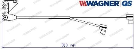 Wagner 587060W - Contact d'avertissement, usure des plaquettes de frein cwaw.fr