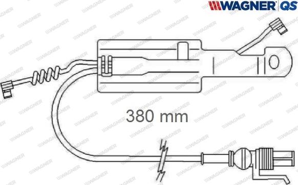 Wagner 587068W - Contact d'avertissement, usure des plaquettes de frein cwaw.fr