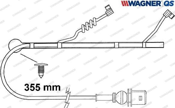 Wagner 587032W - Contact d'avertissement, usure des plaquettes de frein cwaw.fr