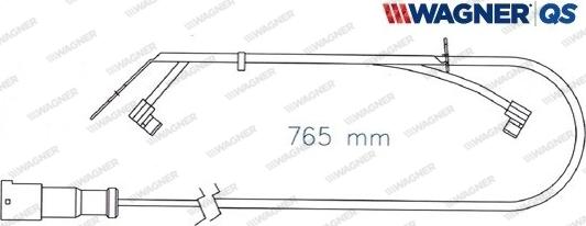 Wagner 587074W - Contact d'avertissement, usure des plaquettes de frein cwaw.fr