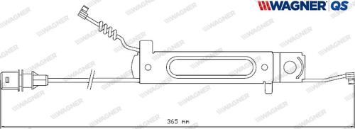 Wagner 587075W - Contact d'avertissement, usure des plaquettes de frein cwaw.fr