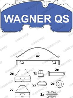 Wagner 2926504950 - Kit de plaquettes de frein, frein à disque cwaw.fr