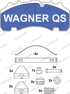 Wagner 2926304950 - Kit de plaquettes de frein, frein à disque cwaw.fr