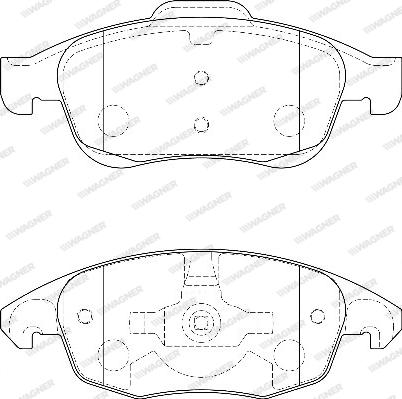 Wagner WBP24538A - Kit de plaquettes de frein, frein à disque cwaw.fr