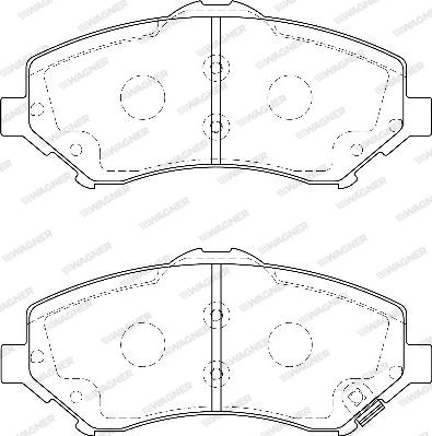 Wagner WBP24604A - Kit de plaquettes de frein, frein à disque cwaw.fr