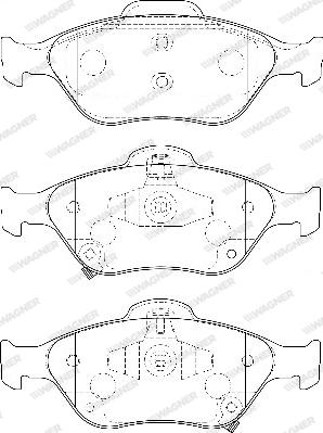 Wagner WBP24022A - Kit de plaquettes de frein, frein à disque cwaw.fr