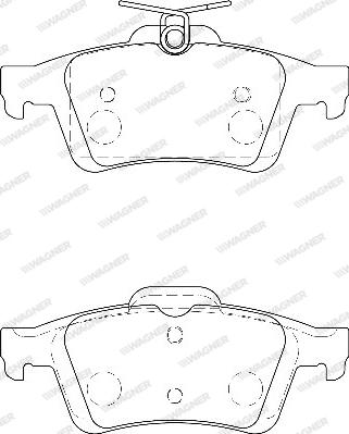 Wagner WBP24136A - Kit de plaquettes de frein, frein à disque cwaw.fr