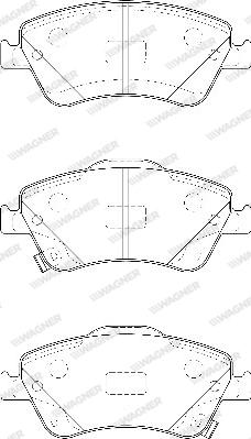 Wagner WBP24122A - Kit de plaquettes de frein, frein à disque cwaw.fr