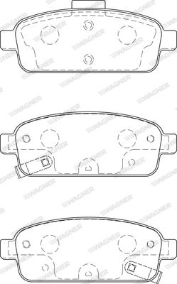 Wagner WBP25096A - Kit de plaquettes de frein, frein à disque cwaw.fr