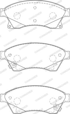 Wagner WBP25031A - Kit de plaquettes de frein, frein à disque cwaw.fr