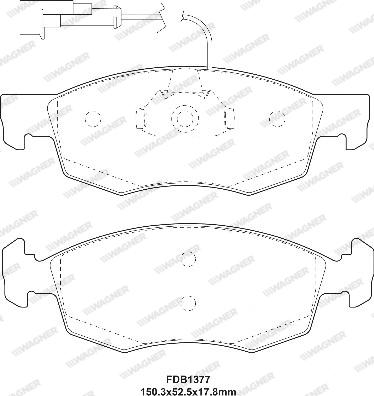 Wagner WBP20907A - Kit de plaquettes de frein, frein à disque cwaw.fr