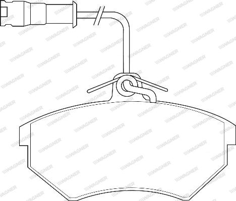 Wagner WBP20669A - Kit de plaquettes de frein, frein à disque cwaw.fr