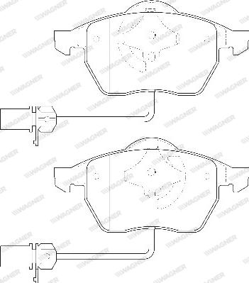 Wagner WBP20676B - Kit de plaquettes de frein, frein à disque cwaw.fr