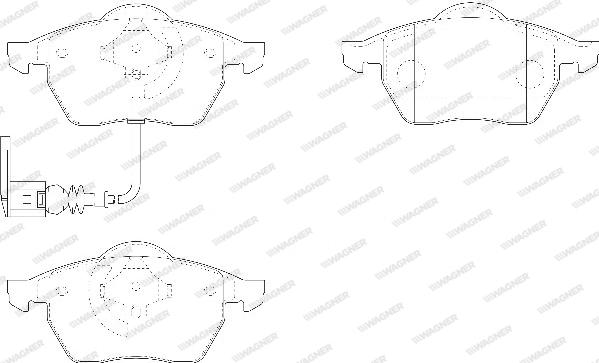 Wagner WBP20676C - Kit de plaquettes de frein, frein à disque cwaw.fr