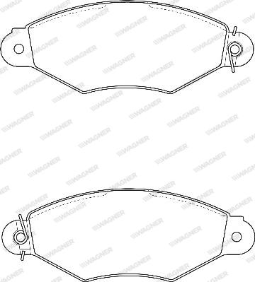 Wagner WBP21980A - Kit de plaquettes de frein, frein à disque cwaw.fr