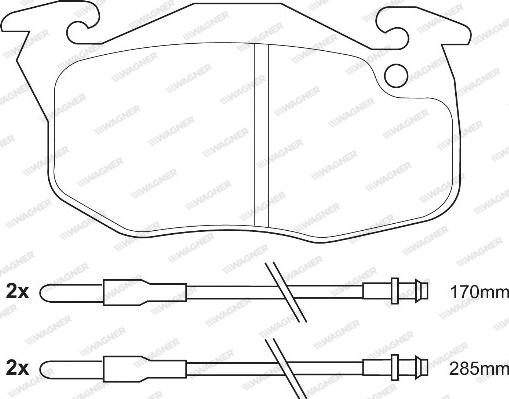 Wagner WBP21414A - Kit de plaquettes de frein, frein à disque cwaw.fr