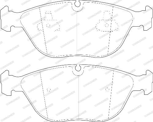 Wagner WBP21484A - Kit de plaquettes de frein, frein à disque cwaw.fr