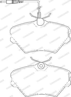 Wagner WBP21424A - Kit de plaquettes de frein, frein à disque cwaw.fr