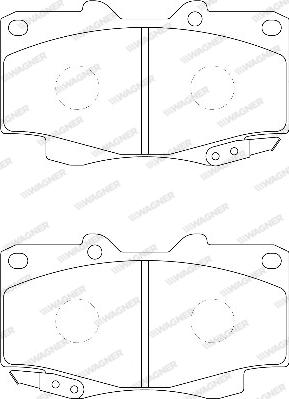 Wagner WBP21680A - Kit de plaquettes de frein, frein à disque cwaw.fr