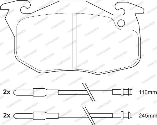 Wagner WBP21061A - Kit de plaquettes de frein, frein à disque cwaw.fr