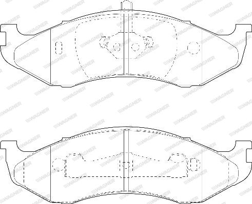 Wagner WBP21822B - Kit de plaquettes de frein, frein à disque cwaw.fr