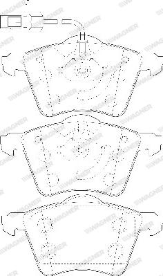 Wagner WBP23418A - Kit de plaquettes de frein, frein à disque cwaw.fr