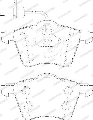 Wagner WBP23034A - Kit de plaquettes de frein, frein à disque cwaw.fr