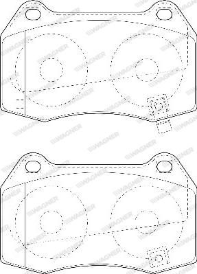 Wagner WBP23142A - Kit de plaquettes de frein, frein à disque cwaw.fr