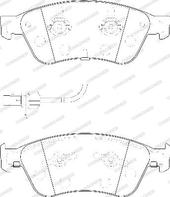 Wagner WBP23885A - Kit de plaquettes de frein, frein à disque cwaw.fr