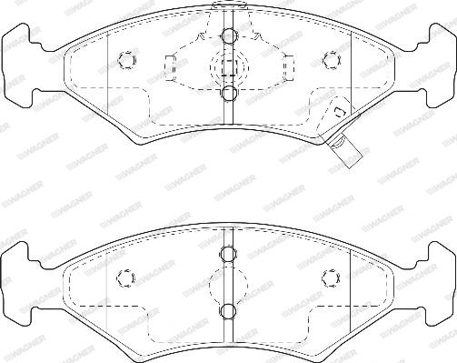 Wagner WBP23384A - Kit de plaquettes de frein, frein à disque cwaw.fr