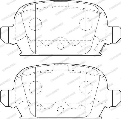 Wagner WBP23284A - Kit de plaquettes de frein, frein à disque cwaw.fr