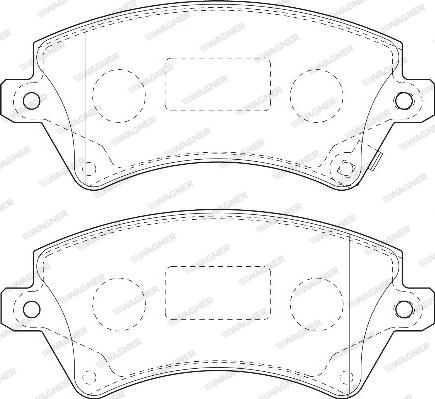 Wagner WBP23766A - Kit de plaquettes de frein, frein à disque cwaw.fr