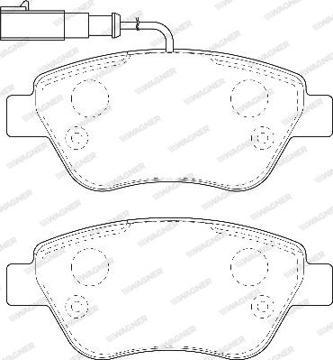 Wagner WBP23705A - Kit de plaquettes de frein, frein à disque cwaw.fr