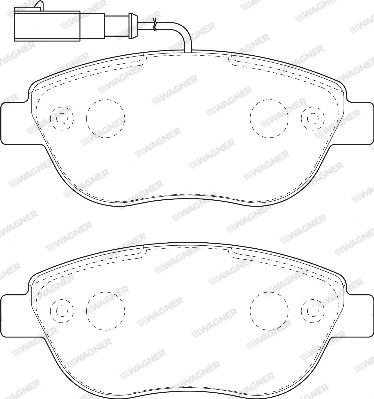 Wagner WBP23708A - Kit de plaquettes de frein, frein à disque cwaw.fr