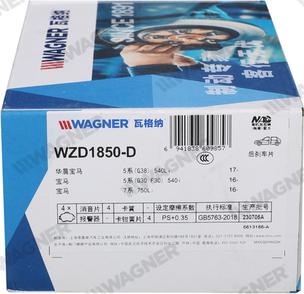 Wagner WZD1850-D - Kit de plaquettes de frein, frein à disque cwaw.fr