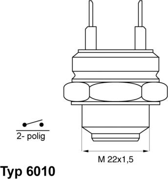 WAHLER 6010.95D - Interrupteur de température, ventilateur de radiateur cwaw.fr