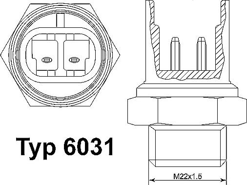 WAHLER 6031.92D - Interrupteur de température, ventilateur de radiateur cwaw.fr