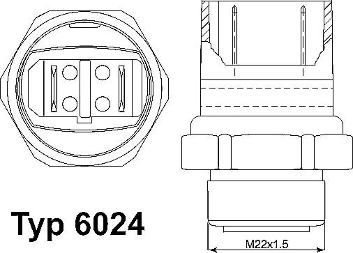 WAHLER 6024.95D - Interrupteur de température, ventilateur de radiateur cwaw.fr