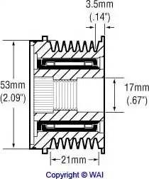 WAI 24-91103-3 - Poulie, alternateur cwaw.fr