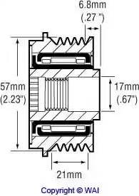 WAI 24-1283-3 - Poulie, alternateur cwaw.fr