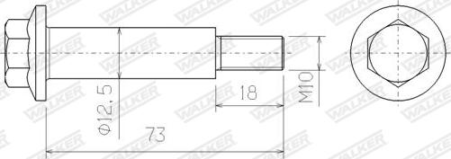 Walker 83149 - Vis, système d'échappement cwaw.fr